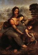 LEONARDO da Vinci La Vierge,l'Enfant Jesus et sainte Anne oil painting on canvas